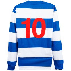 Men's Queens Park Rangers 1975/76 Home Retro Long Sleeve Shirt #10 Men's Queens Park Rangers 1975/76 Home Retro Long Sleeve Shirt #10