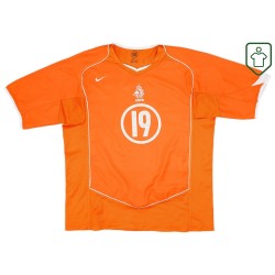Men's Netherlands 2004/06 Home Retro Shirt Robben #19