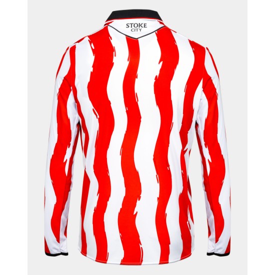 Men's Stoke City 2025/26 Home Long Sleeve Shirt Men's Stoke City 2025/26 Home Long Sleeve Shirt