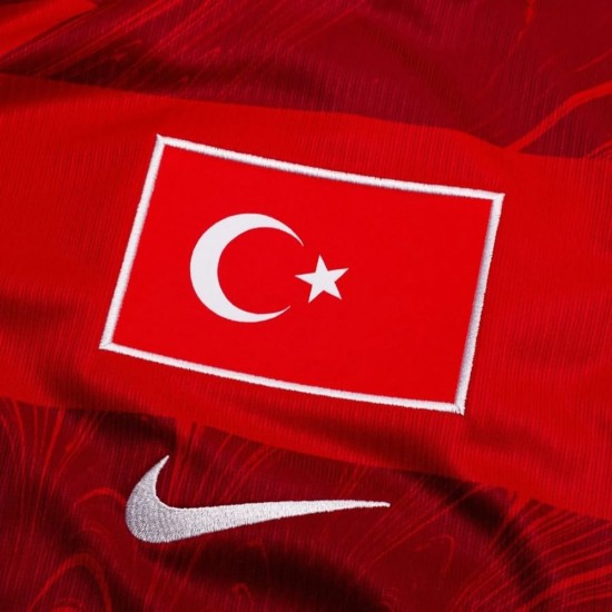 Men's Turkey 2026 Home World Cup Long Sleeve Shirt Men's Turkey 2026 Home World Cup Long Sleeve Shirt