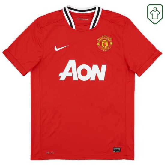 Men's Manchester United 2011/12 Home Retro Shirt Chicharito #14 Men's Manchester United 2011/12 Home Retro Shirt Chicharito #14