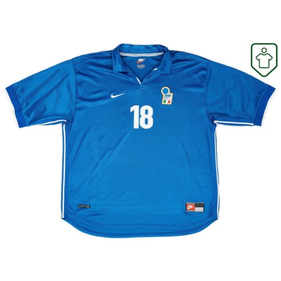 Men's Italy 1997/98 Home Retro Shirt Baggio R. #18 Men's Italy 1997/98 Home Retro Shirt Baggio R. #18