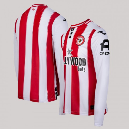 Kid's Brentford 2025/26 Home Long Sleeve Shirt