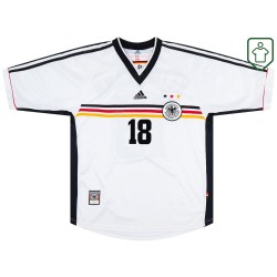 Men's Germany 1998/00 Home Retro Shirt Klinsmann #18