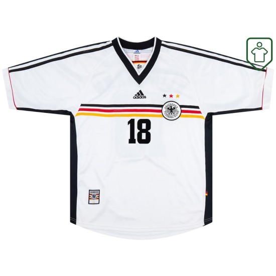 Men's Germany 1998/00 Home Retro Shirt Klinsmann #18 Men's Germany 1998/00 Home Retro Shirt Klinsmann #18