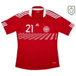 Men's Denmark 2010/11 Home Retro Shirt Eriksen #21