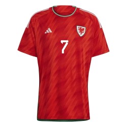 Joe Allen #7 Wales Home Jersey World Cup 2022