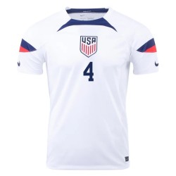 Tyler Adams #4 USMNT Home Jersey World Cup 2022