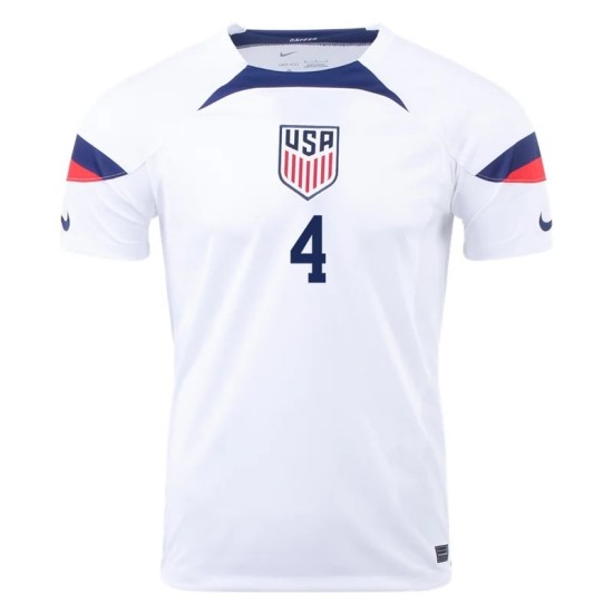 Tyler Adams #4 USMNT Home Jersey World Cup 2022 Tyler Adams #4 USMNT Home Jersey World Cup 2022