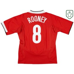 Men's Manchester United 2004/06 Home Retro Shirt Rooney #8