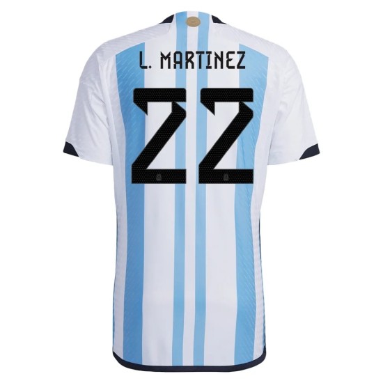 Lautaro Martinez #22 Argentina Home Jersey World Cup 2022