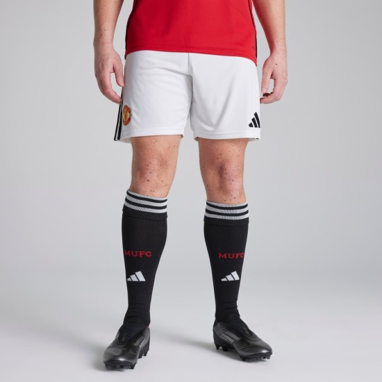 Women's Manchester United 2025/26 Home Shorts - White Women's Manchester United 2025/26 Home Shorts - White