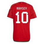Aaron Ramsey #10 Wales Home Jersey World Cup 2022 Aaron Ramsey #10 Wales Home Jersey World Cup 2022