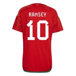 Aaron Ramsey #10 Wales Home Jersey World Cup 2022
