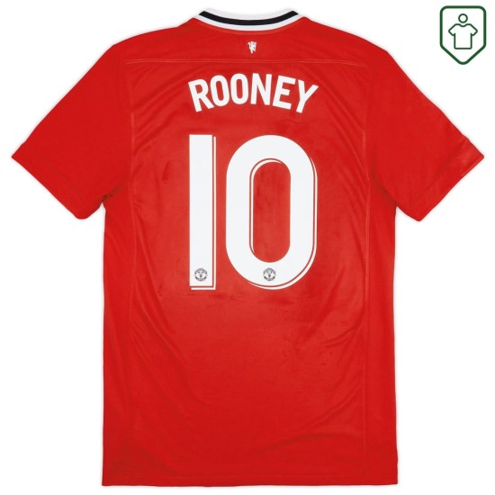 Men's Manchester United 2011/12 Home Retro Shirt Rooney #10