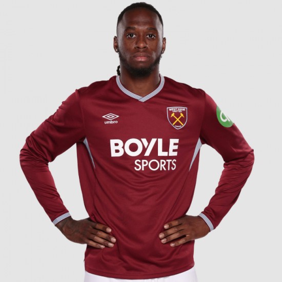 Men's West Ham United 2025/26 Home Long Sleeve Shirt