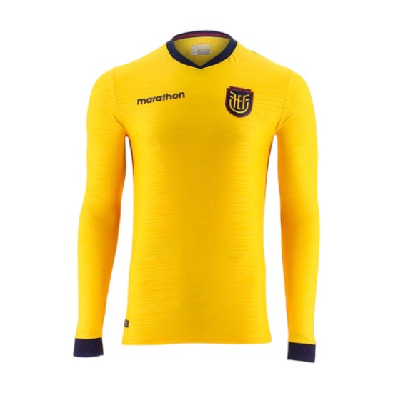 Men's Ecuador 2026 Home World Cup Long Sleeve Shirt