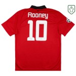 Men's Manchester United 2013/14 CL Home Retro Shirt Rooney #10