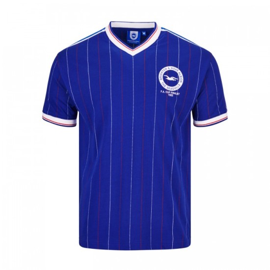 Kid's Brighton & Hove Albion 1983 Home Retro FA Cup Finalists Shirt Kid's Brighton & Hove Albion 1983 Home Retro FA Cup Finalists Shirt