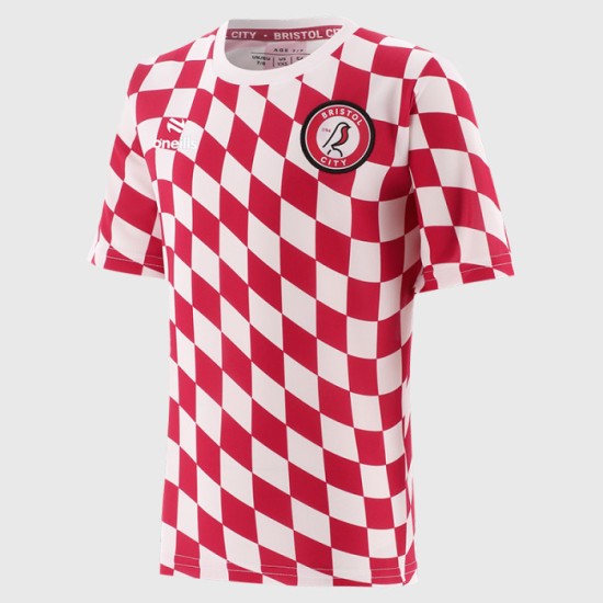 Kid's Bristol City 2024/25 Home Warm Up Shirt Kid's Bristol City 2024/25 Home Warm Up Shirt