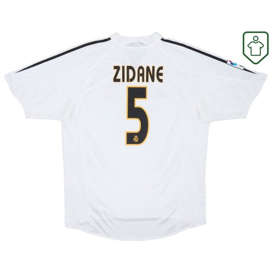 Men's Real Madrid 2004/05 Home Retro Shirt Zidane #5 Men's Real Madrid 2004/05 Home Retro Shirt Zidane #5