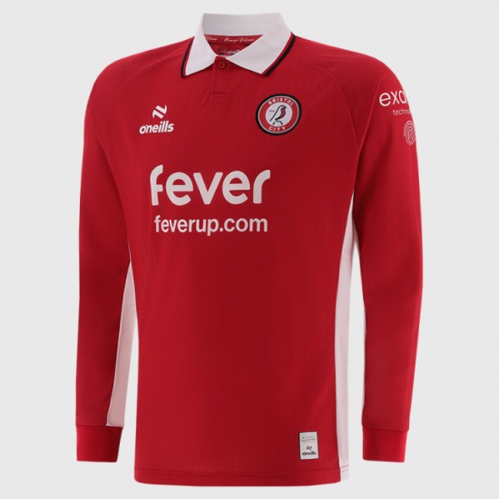 Kid's Bristol City 2025/26 Home Long Sleeve Shirt