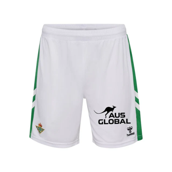 Men's Real Betis 2025/26 Home Shorts - White Men's Real Betis 2025/26 Home Shorts - White