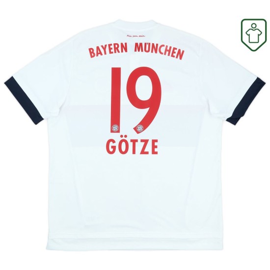 Men's Bayern Munich 2015/16 Away Retro Shirt Götze #19 Men's Bayern Munich 2015/16 Away Retro Shirt Götze #19
