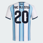 Women's Argentina 2026 Home Authentic World Cup Shirt MAC ALLISTER #20