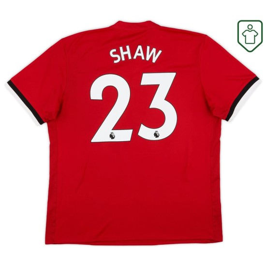 Men's Manchester United 2017/18 Home Retro Shirt Shaw #23