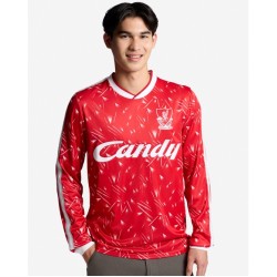 Men's Liverpool 1989/91 Home Retro Candy Long Sleeve Shirt