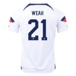 Timothy Weah #21 USMNT Home Jersey World Cup 2022 Timothy Weah #21 USMNT Home Jersey World Cup 2022