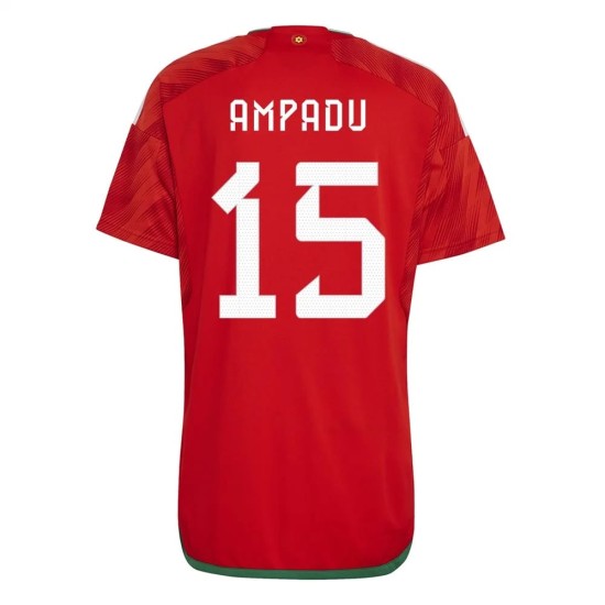 Ethan Ampadu #15 Wales Home Jersey World Cup 2022 Ethan Ampadu #15 Wales Home Jersey World Cup 2022