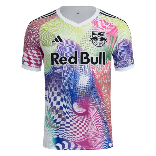 Women's New York Red Bulls 2025 Third Pre Match Shirt - White Women's New York Red Bulls 2025 Third Pre Match Shirt - White