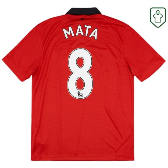 Men's Manchester United 2013/14 Home Retro Shirt Mata #8