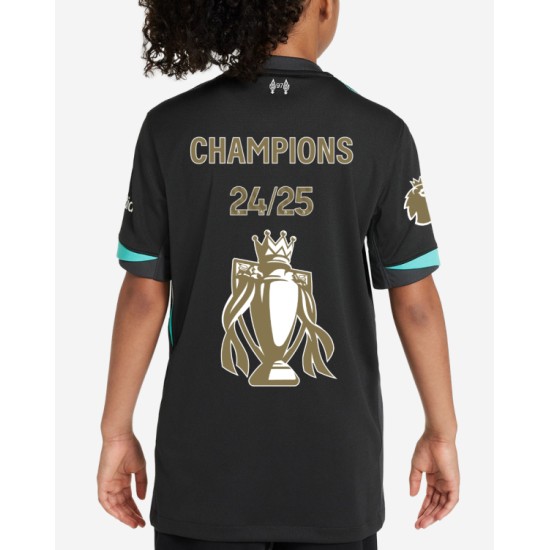 Men's Liverpool 2024/25 Away LFC Champions Shirt & Gold Trophy