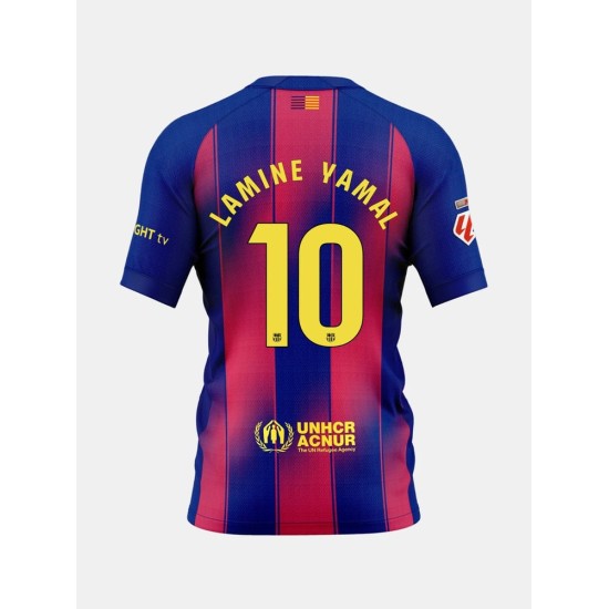 Kid's FC Barcelon x Ed Sheeran 2025/26 Home Shirt - LAMINE YAMAL #10