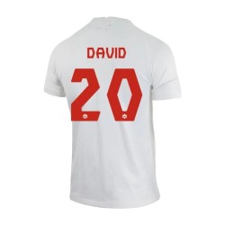 Jonathan David #20 Canada Away Jersey World Cup 2022