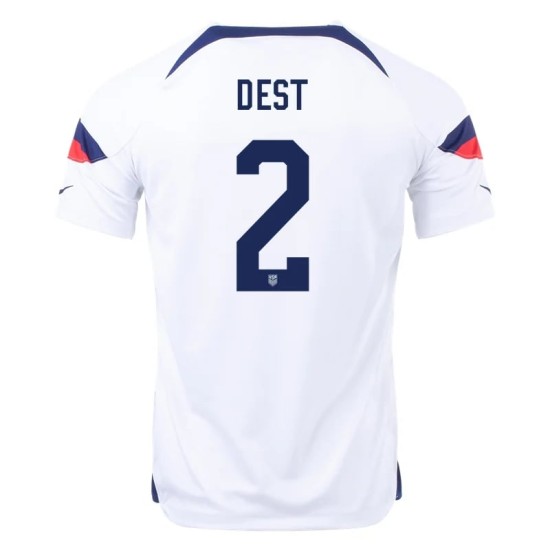 Sergino Dest #2 USMNT Home Jersey World Cup 2022
