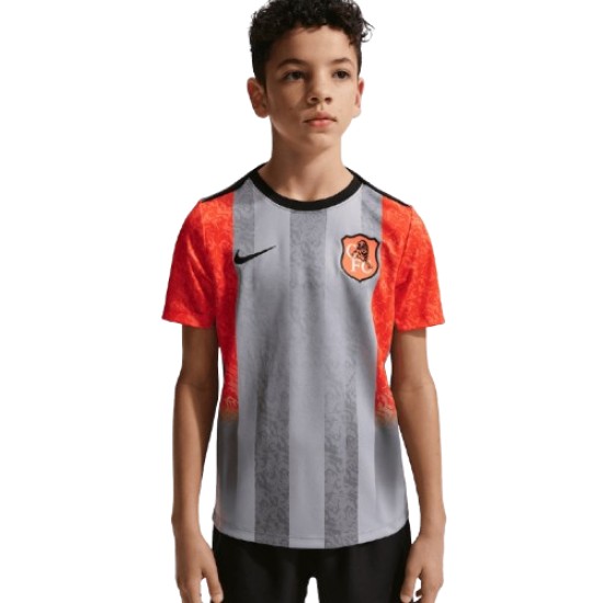 Kid's Chelsea 2025/26 Third Pre Match Shirt - Grey