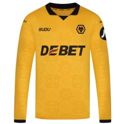 Men's Wolverhampton Wanderers 2025/26 Home Long Sleeve Shirt