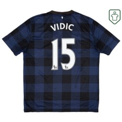 Men's Manchester United 2013/14 Away Retro Shirt Vidic #15