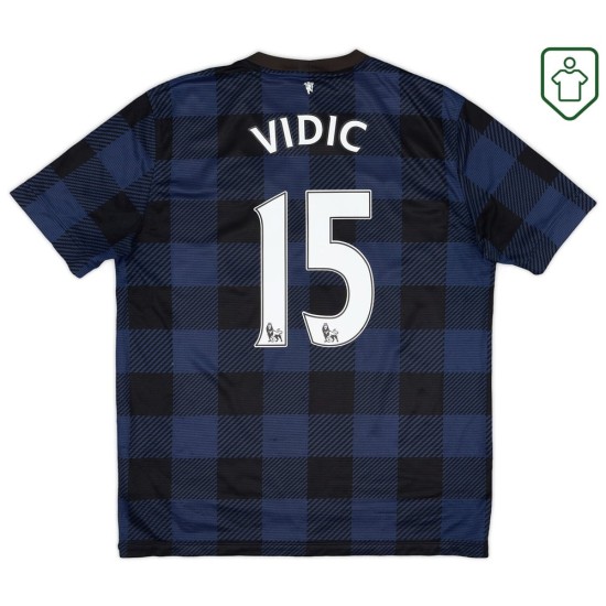 Men's Manchester United 2013/14 Away Retro Shirt Vidic #15