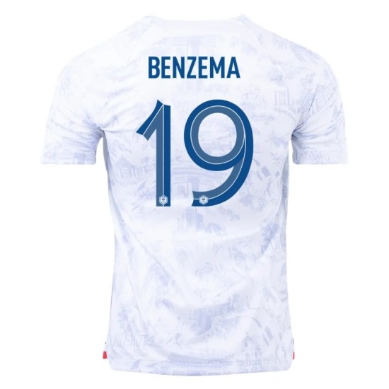 Karim Benzema #19 France Away Jersey World Cup 2022