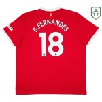 Men's Manchester United 2021/22 Home Retro Shirt B. Fernandes #18