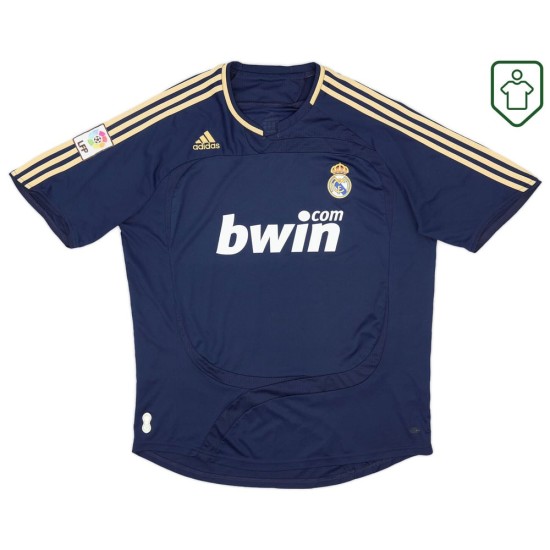 Men's Real Madrid 2007/08 Away Retro Shirt Dark Blue