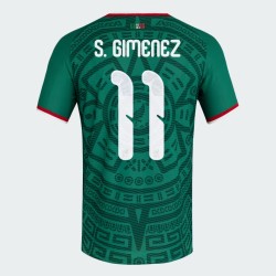 Men's Mexico 2026 Home Authentic World Cup Shirt S. GIMENEZ #11
