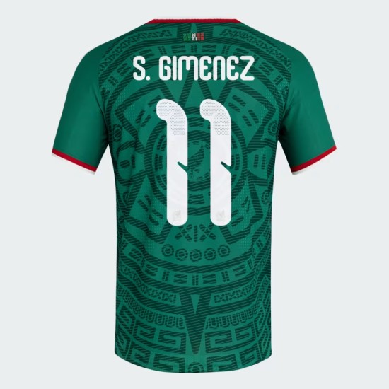 Women's Mexico 2026 Home Authentic World Cup Shirt S. GIMENEZ #11 Women's Mexico 2026 Home Authentic World Cup Shirt S. GIMENEZ #11