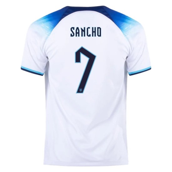 Jadon Sancho #7 England Home Jersey World Cup 2022
