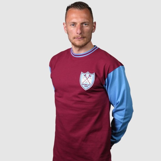 Kid's West Ham United 1964 Retro FA Cup Long Sleeve Shirt